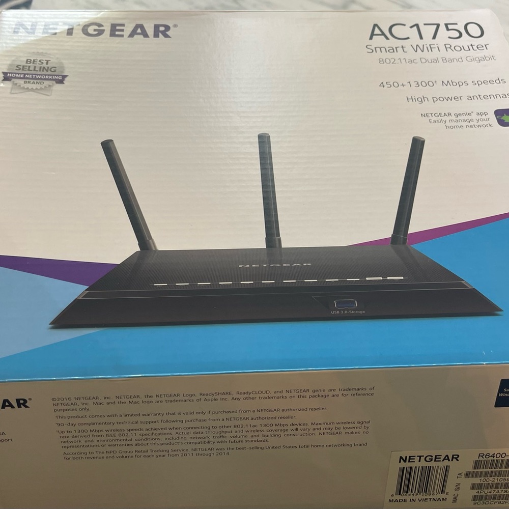 Netgear ac1750 Smart WiFi Router